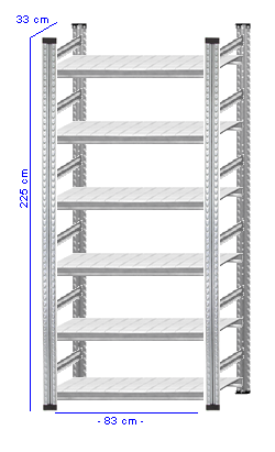 Details / Artikel konfigurieren - Aktenregal Super 1 - A225-33-11