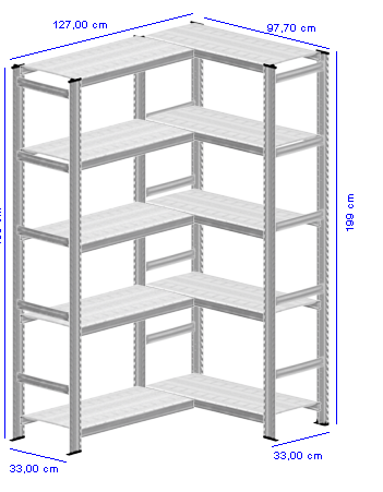 Details / Artikel konfigurieren - Aktenregal Super 1 - A200-33-25