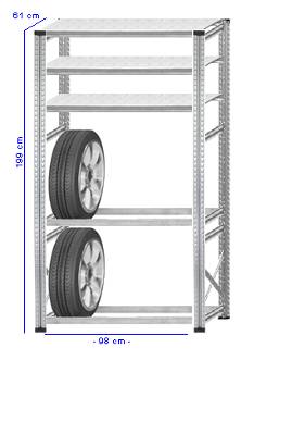 Details / Artikel konfigurieren - Reifenregal Super 1 - G200-61-12