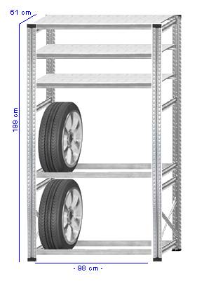 Details / Artikel konfigurieren - Reifenregal Super 1 - G200-61-12