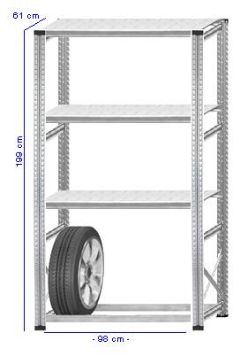 Details / Artikel konfigurieren - Reifenregal Super 1 - G200-61-11