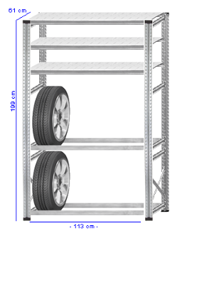Details / Artikel konfigurieren - Reifenregal Super 1 - G200-61-14