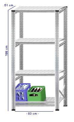 Details / Artikel konfigurieren - Getränkekistenregal Super 1 - GKR200-51-11