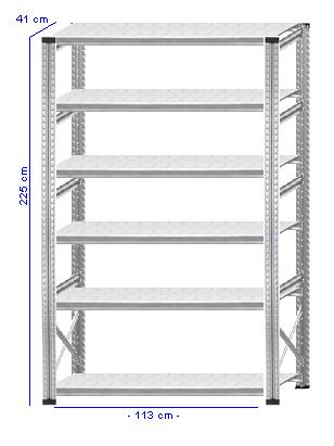 Details / Artikel konfigurieren - Kellerregal Super 1 - K225-41-12