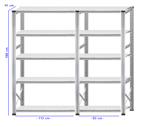 Details / Artikel konfigurieren - Kellerregal Super 1 - K200-41-21