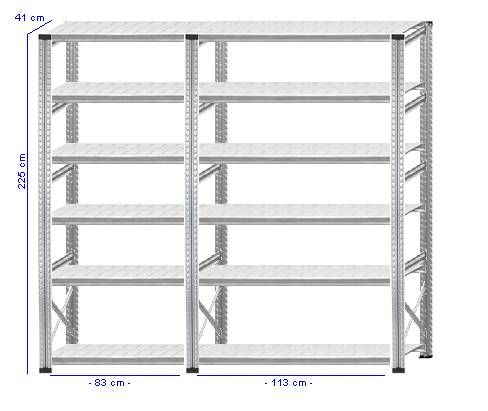 Details / Artikel konfigurieren - Kellerregal Super 1 - K225-41-21