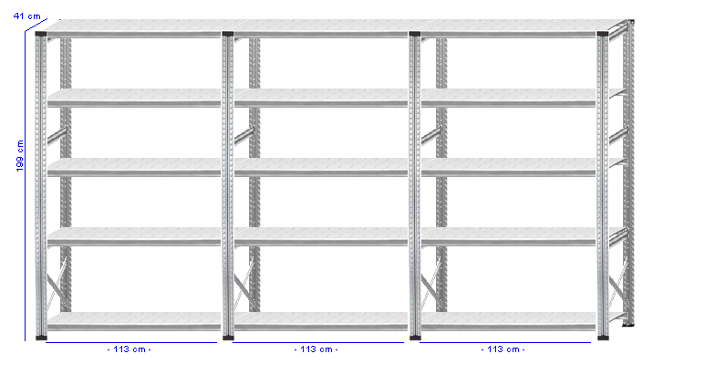 Details / Artikel konfigurieren - Kellerregal Super 1 - K200-41-31
