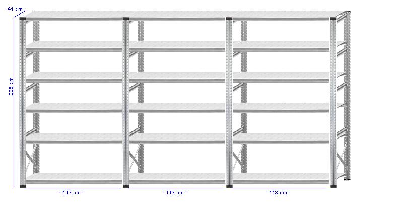 Details / Artikel konfigurieren - Kellerregal Super 1 - K225-41-31