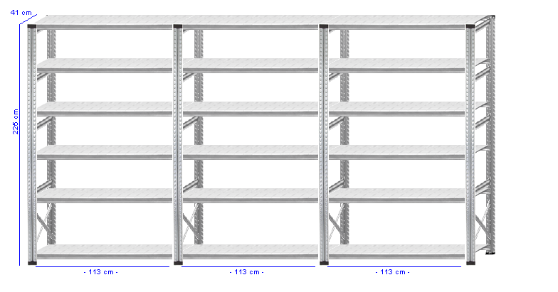 Details / Artikel konfigurieren - Kellerregal Super 1 - K225-41-31