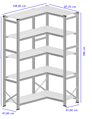 Details / Artikel konfigurieren - Kellerregal Super 1 - K200-41-24