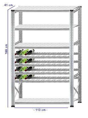 Details / Artikel konfigurieren - Weinregal Super 1 - WR200-41-14