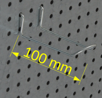 Details / Artikel konfigurieren - Lochwandhaken - Breite 3 x Höhe  0 x Tiefe  10 cm