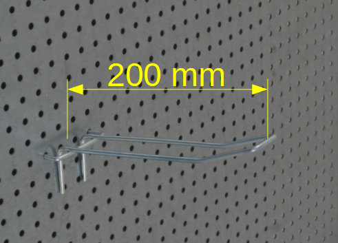 Details / Artikel konfigurieren - Lochwandhaken - Breite 4 x Höhe  0 x Tiefe  20 cm